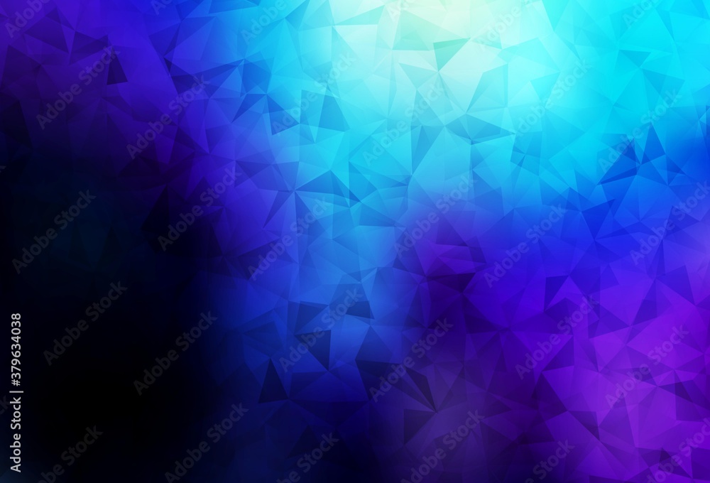 Dark BLUE vector abstract polygonal template. Dark BLUE vector abstract polygonal template.