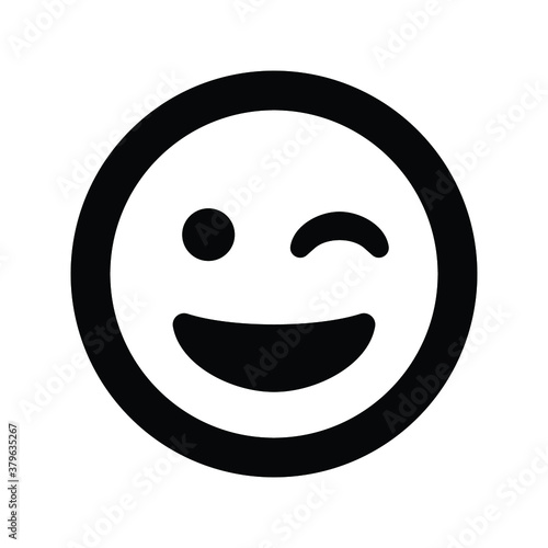 Wink Emoji Smile Emotion Twinkle Grin