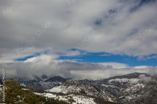 Winter in Bergueda mountains, Barcelona, Catalonia, Pyrenees, Spain