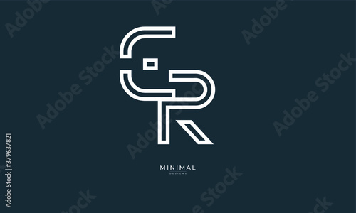 Alphabet letter icon logo ER