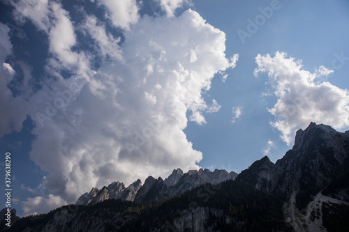 Summer sunset in the alps mountains, Northern Austria. Europe