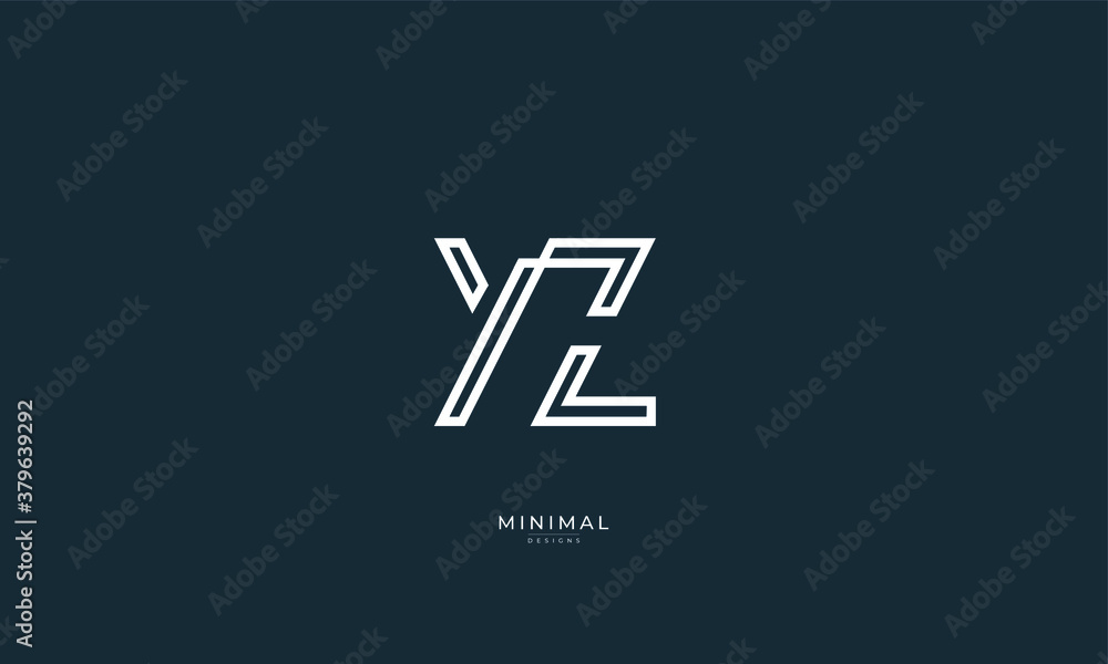 Alphabet letter icon logo YZ Alphabet letter icon logo YZ