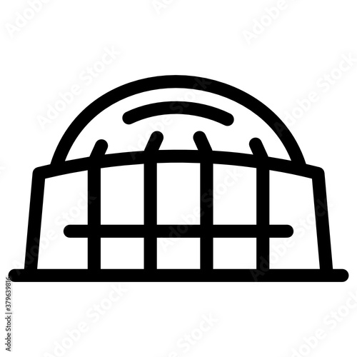 
A football stadium building, moses mabhida stadium icon
