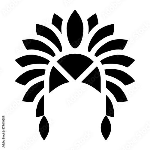 
An icon design of tribal headband 
