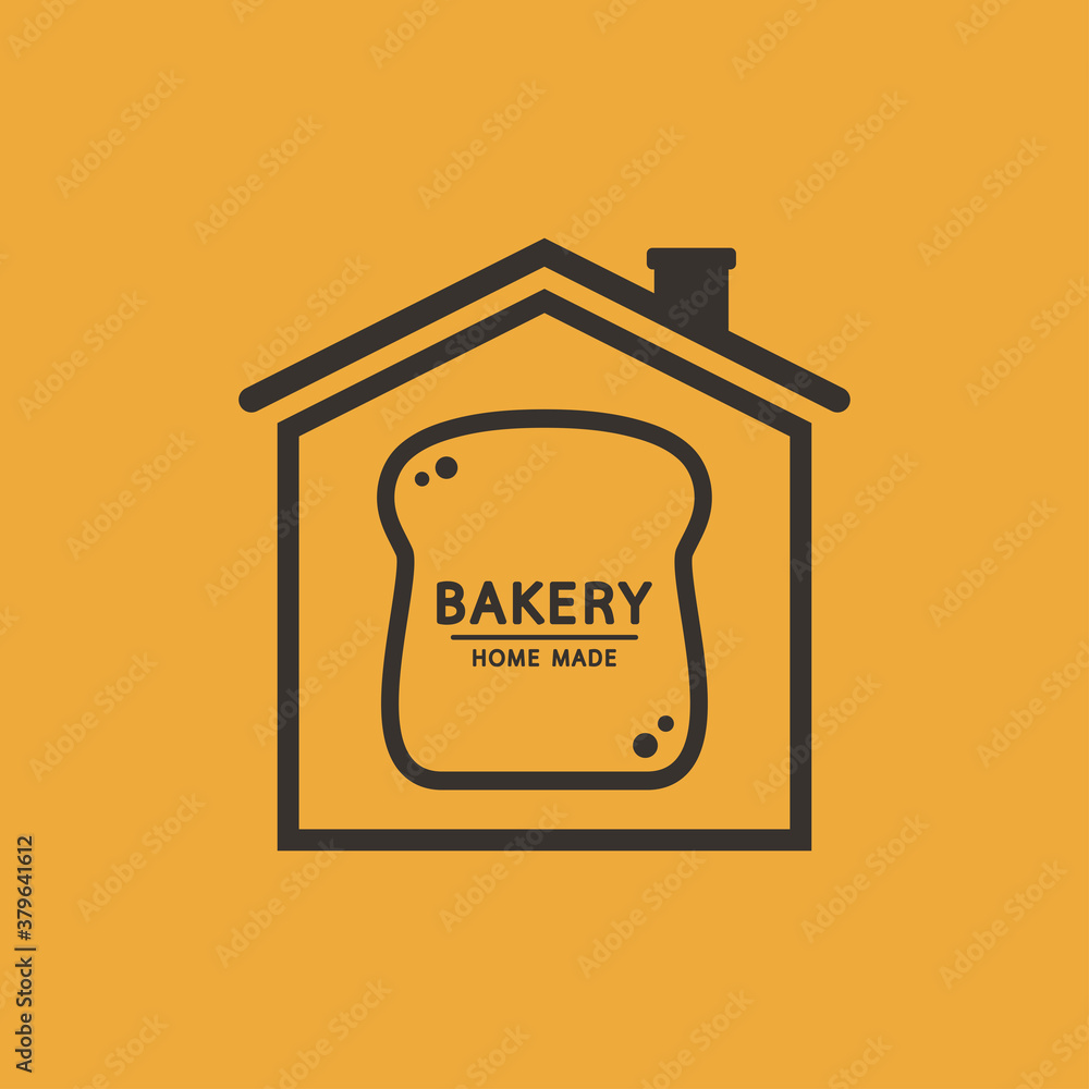 Bakery logo design. bread symbol. Bakery homemade logo. 