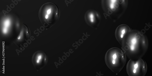 Luxurious black balloon design to decorate your design.