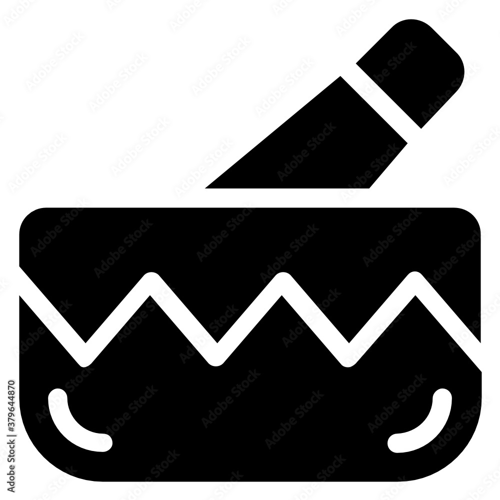 Mortar and pestle vector in glyph design
Mortar and pestle vector in glyph design