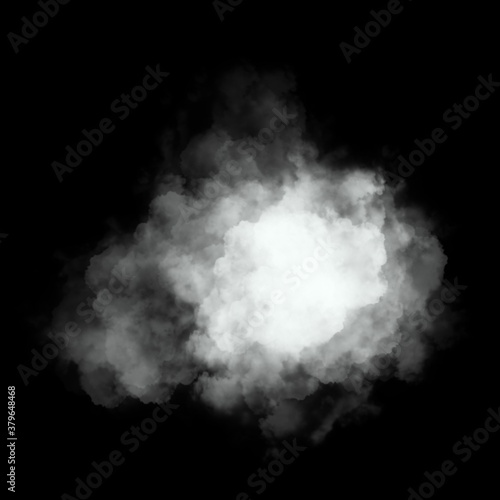 Light smoke or mist on black Background 