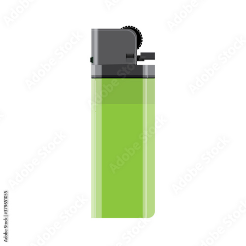 vector stock Green gas lighter illustration image with charming appearance, suitable for posters, t-shirts, merchandise

