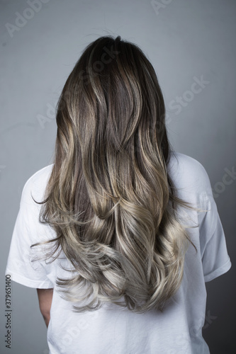 Grey colored hair