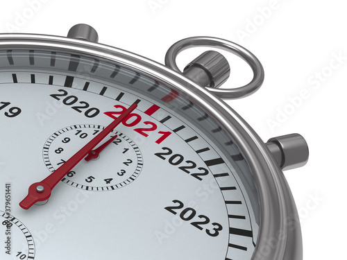 2021 year calendar on stopw...