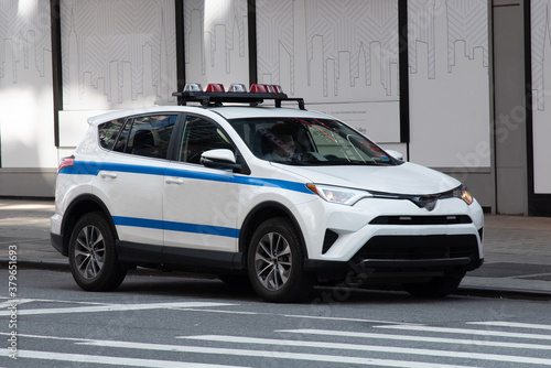 Εκτύπωση καμβά police car in new york