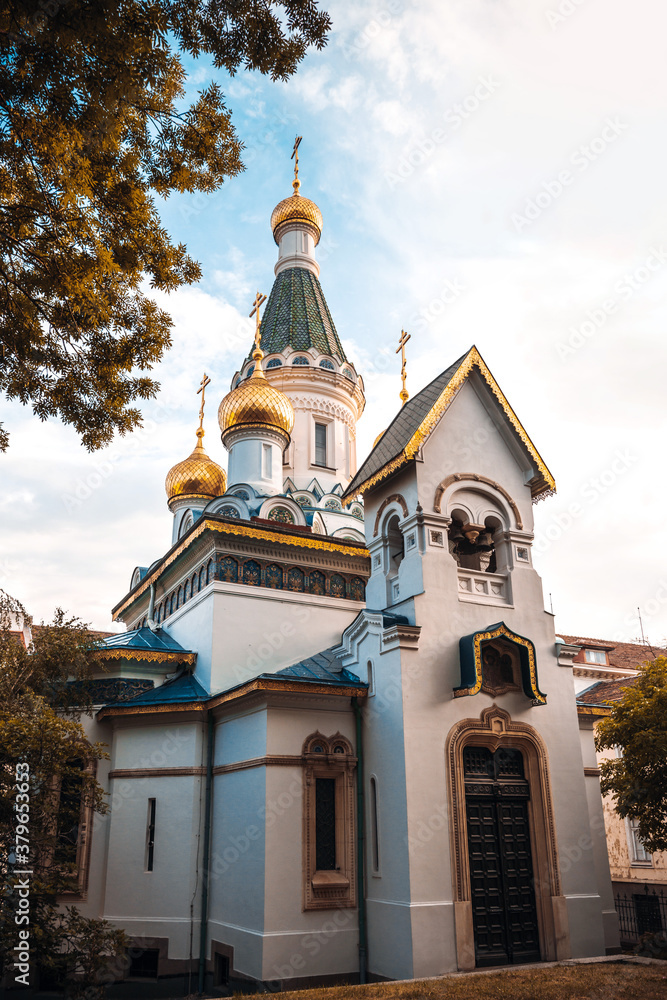 Traditional Cathedral building in Sofia, Bulgaria