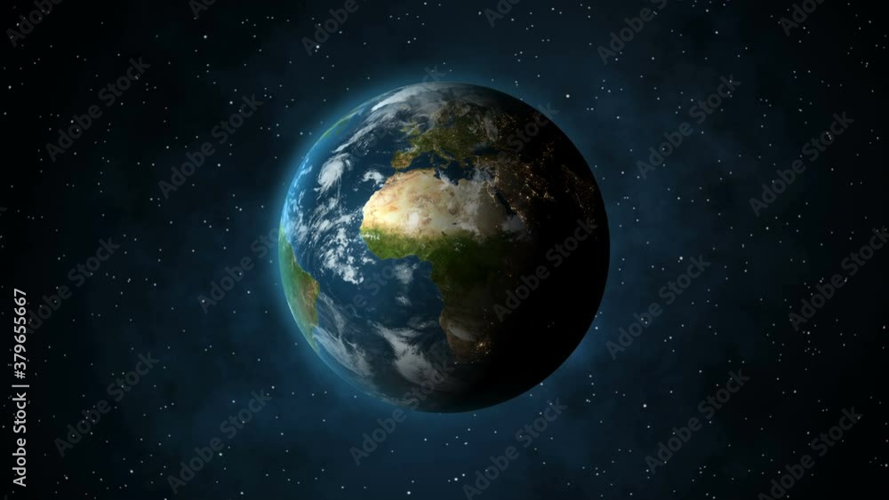 Zoom out of Africa continent through clouds to see the Earth from space. Zoom out of Africa continent through clouds to see the Earth from space.