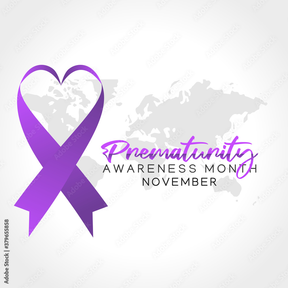 Vector graphic of prematurity awareness month good for prematurity
