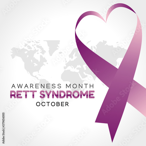 Vector graphic of rett syndrome awareness month good for rett syndrome awareness month celebration. flat design. flyer design.flat illustration. photo