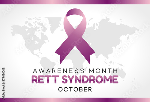 Vector graphic of rett syndrome awareness month good for rett syndrome awareness month celebration. flat design. flyer design.flat illustration.