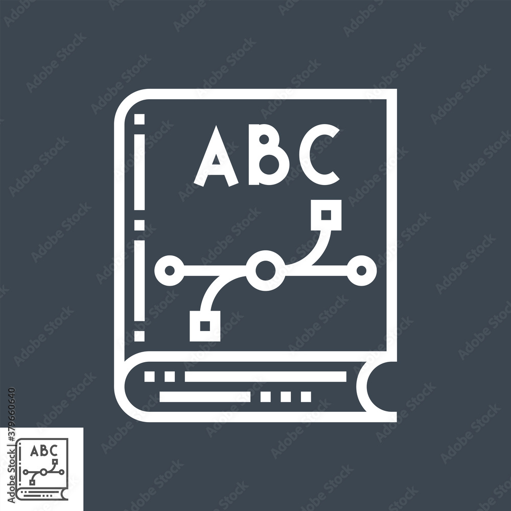 Design Know Thin Line Vector Icon Isolated on the Black Background. Design Know Thin Line Vector Icon Isolated on the Black Background.