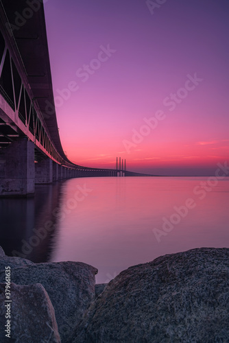 Oresunds Bridge After Sundown photo