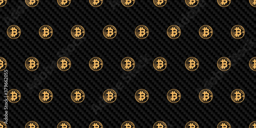 Bitcoin logo on carbon fiber backgrounds, Cryptocurrency background image.