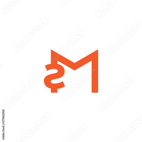 letter m2 simple geometric linked line logo vector Free Download letter m2 simple geometric linked line logo vector - GFXLoad