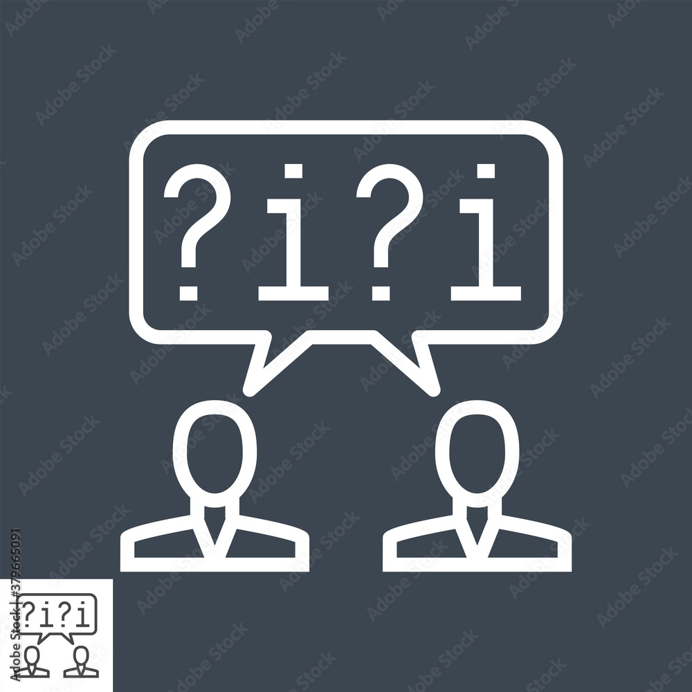 Dialogue Thin Line Vector Icon. Flat icon isolated on the black background. Editable EPS file. Vector illustration. Dialogue Thin Line Vector Icon. Flat icon isolated on the black background. Editable EPS file. Vector illustration.