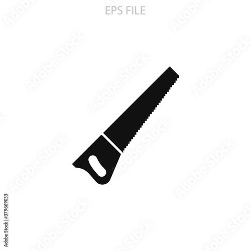 Hand saw icon for your website, logo, app, UI, product print. Hand saw icon concept flat Silhouette vector illustration icon. EPS vector file