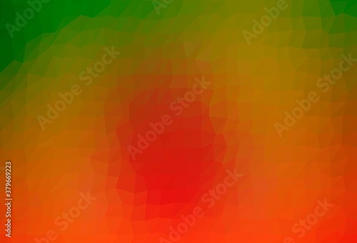 Light Green  Red vector low poly layout.