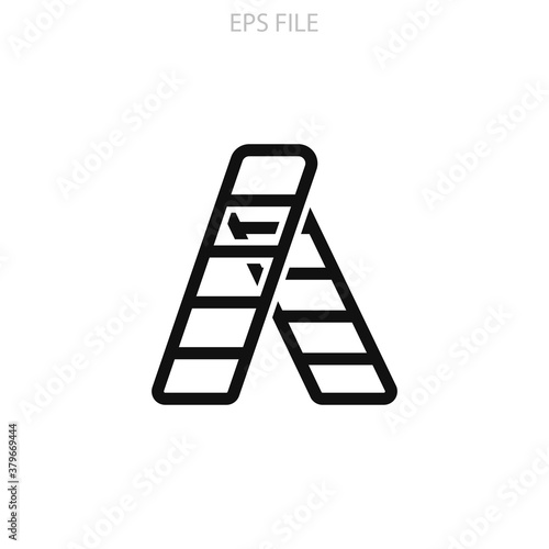 Stepladder icon for your website, logo, app, UI, product print. Stepladder concept flat Silhouette vector illustration icon