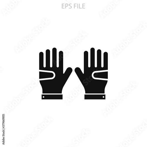 Working glove icon for your website, logo, app, UI, product print.Working glove icon concept flat Silhouette vector illustration icon. EPS vector file