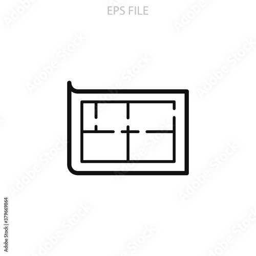 Blue print icon for your website, logo, app, UI, product print. Blue print icon concept flat Silhouette vector illustration icon. EPS vector file