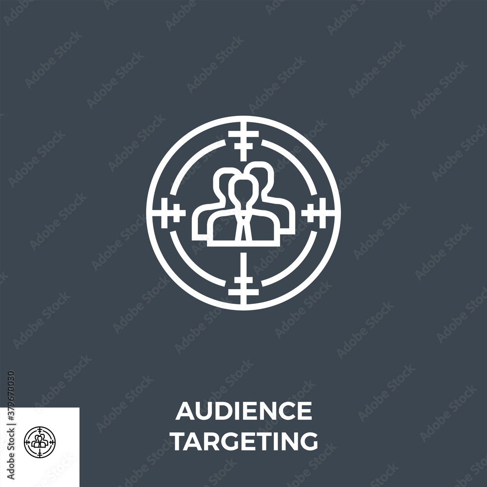 Audience Targeting Icon Vector. Isolated on black background. Vector illustration. Audience Targeting Icon Vector. Isolated on black background. Vector illustration.