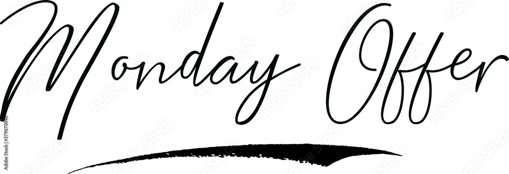 Monday Offer Handwritten Font Calligraphy Font For Sale Banners Flyers and Templates Monday Offer Handwritten Font Calligraphy Font For Sale Banners Flyers and Templates