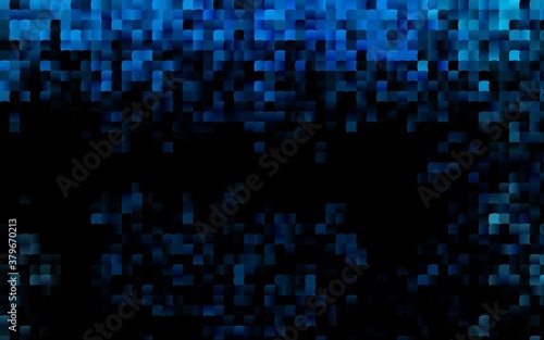 Dark BLUE vector pattern in square style. Illustration with set of colorful rectangles. Pattern can be used for websites.