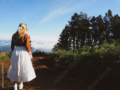 girl in forest