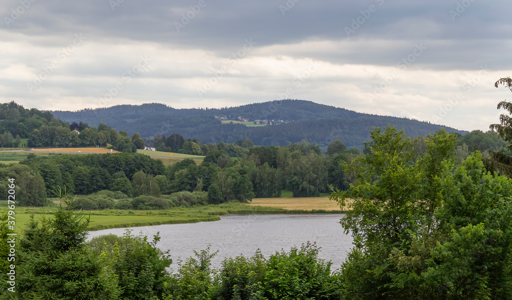 Idyllic riparian Bavarian Forest scenery Idyllic riparian Bavarian Forest scenery