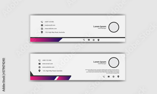 Corporate email signature collection set.	