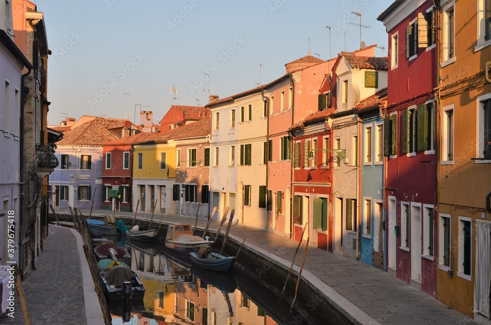Colourful houses of Venice