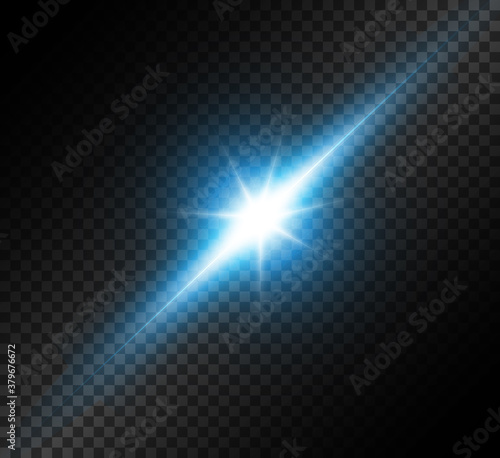 
Luminous effect, bright glow, futuristic star with bright rays.)