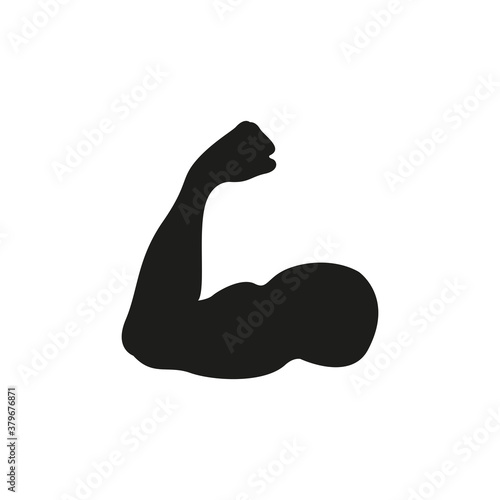Icon of the biceps. Simple vector illustration on a white background