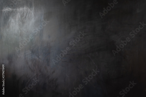 Chalk rubbed out on blackboard for background, chalk traces erased with copy space for add text or graphic design.