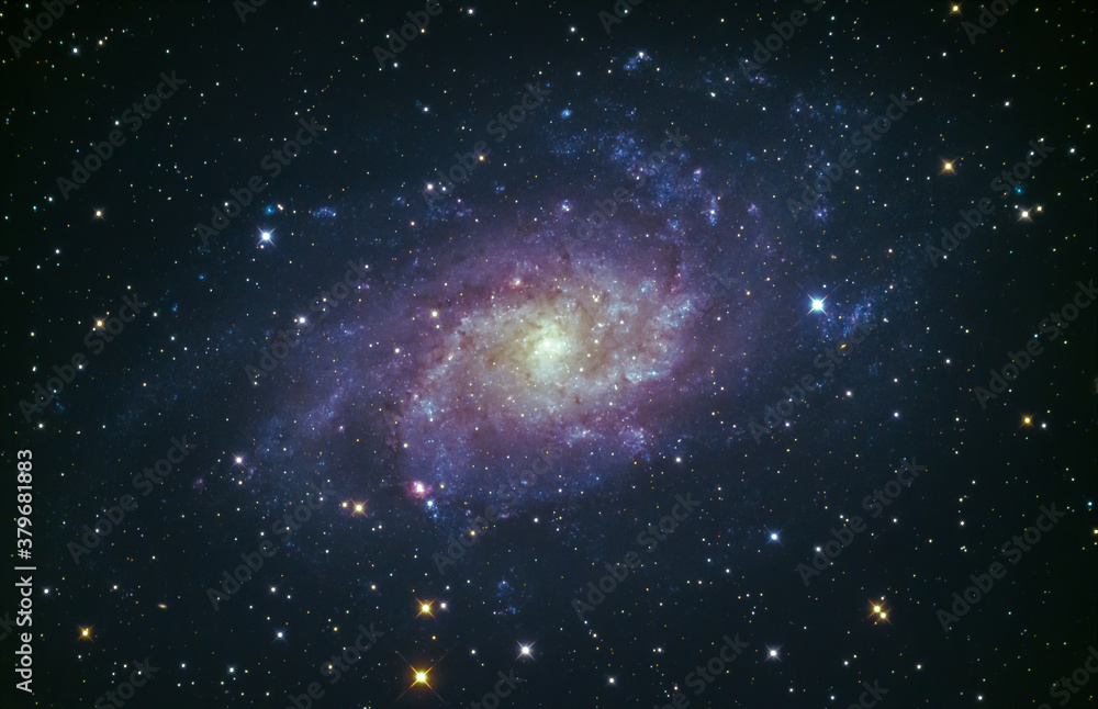 M33 the Triangulum galaxy glowing in the night sky over Cornwall, UK