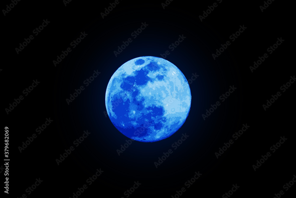 Naklejka premium Blue Moon will come on October 31, 2020.