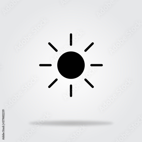 Vector realistic Brightness & Contrast icon design, vector illustration