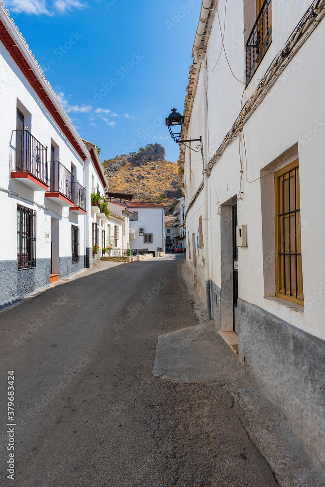 Cogollos de la Vega street, a town in the province of Granda