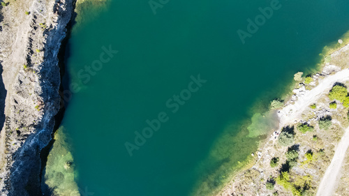 Emeralds Lake in Racos, Romania