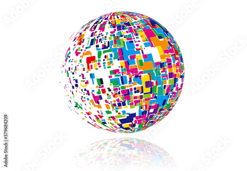 イラスト　球体　イメージ