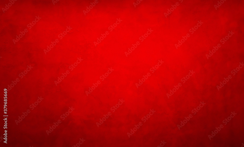 Red Christmas background, old paper texture with grunge, elegant rich holiday or valentines day background with solid blurred soft paint design