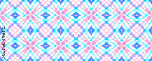 Watercolor Seamless Rhombic Pattern. 