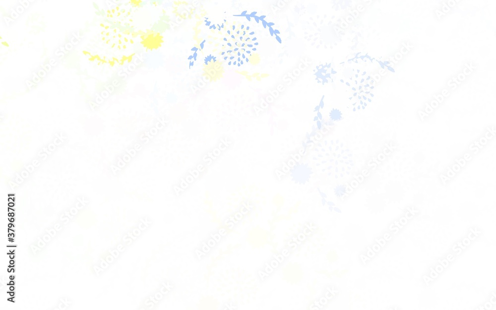 Light Green, Red vector natural backdrop with flowers, roses.